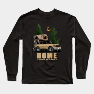 Home is where you park it Land Cruiser - Peanut Long Sleeve T-Shirt